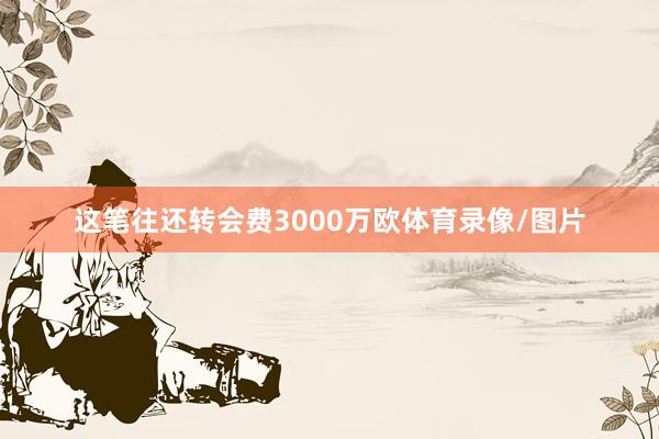 这笔往还转会费3000万欧体育录像/图片