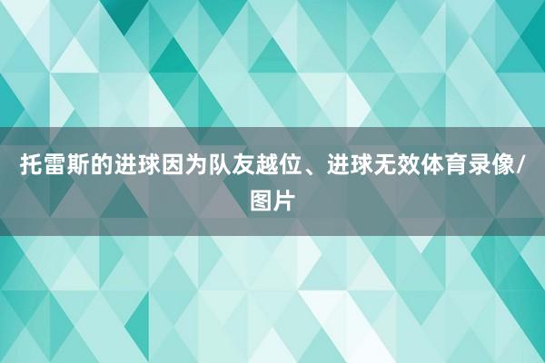 托雷斯的进球因为队友越位、进球无效体育录像/图片